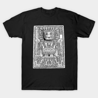 Sun gate, Sun God, Viracocha, Pre Columbian, T-Shirt